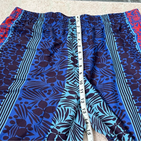 Soft Surroundings Wide Leg Tropical Flowy Pants Size XL Scarf Print Palazzo Pant - Picture 6 of 10